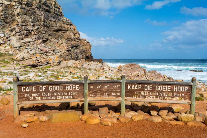 cape of good hope sign , in south africa